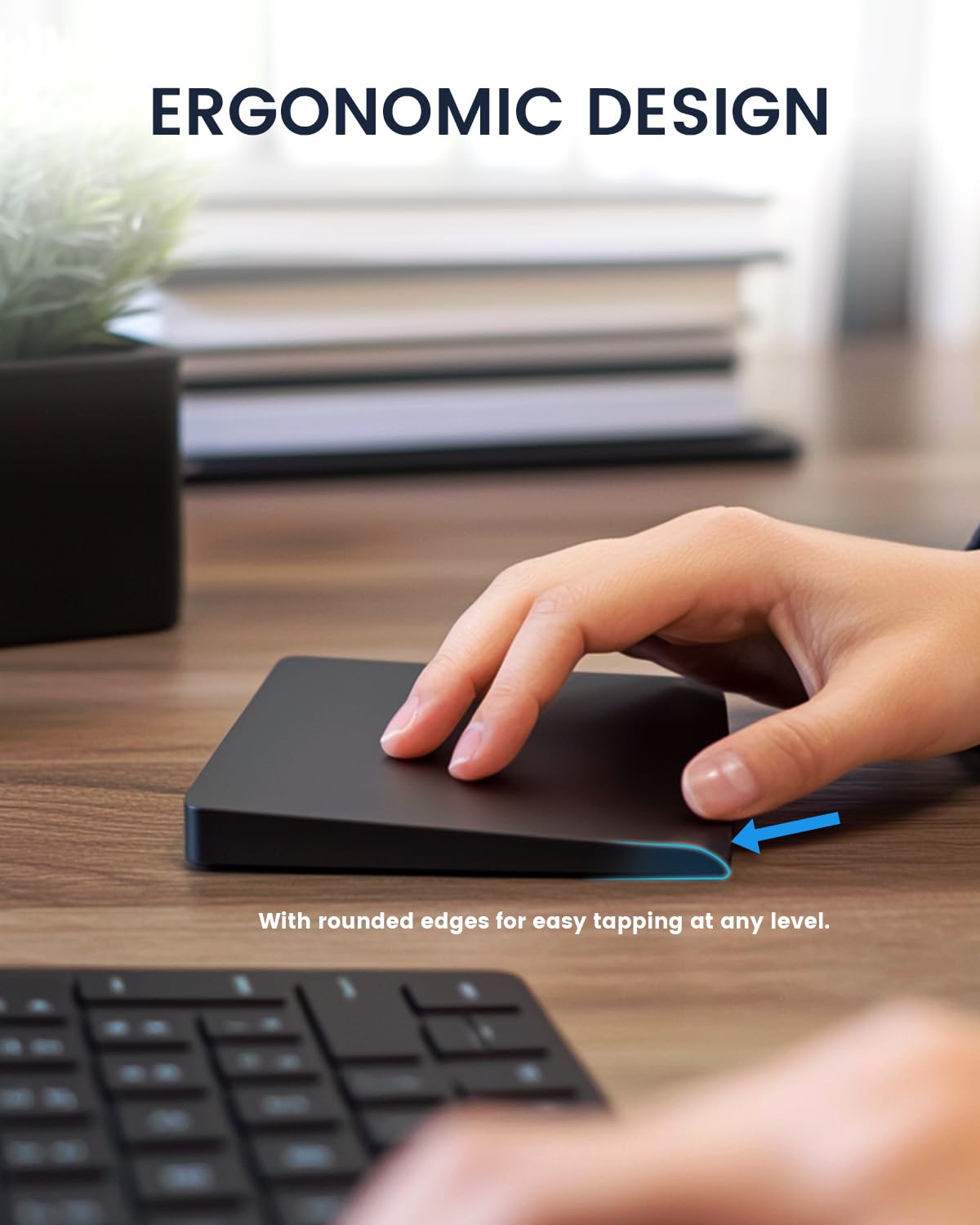 Precision Touchpad - The Ultra-Slim Wireless Touchpad with Dual-Mode Connectivity.