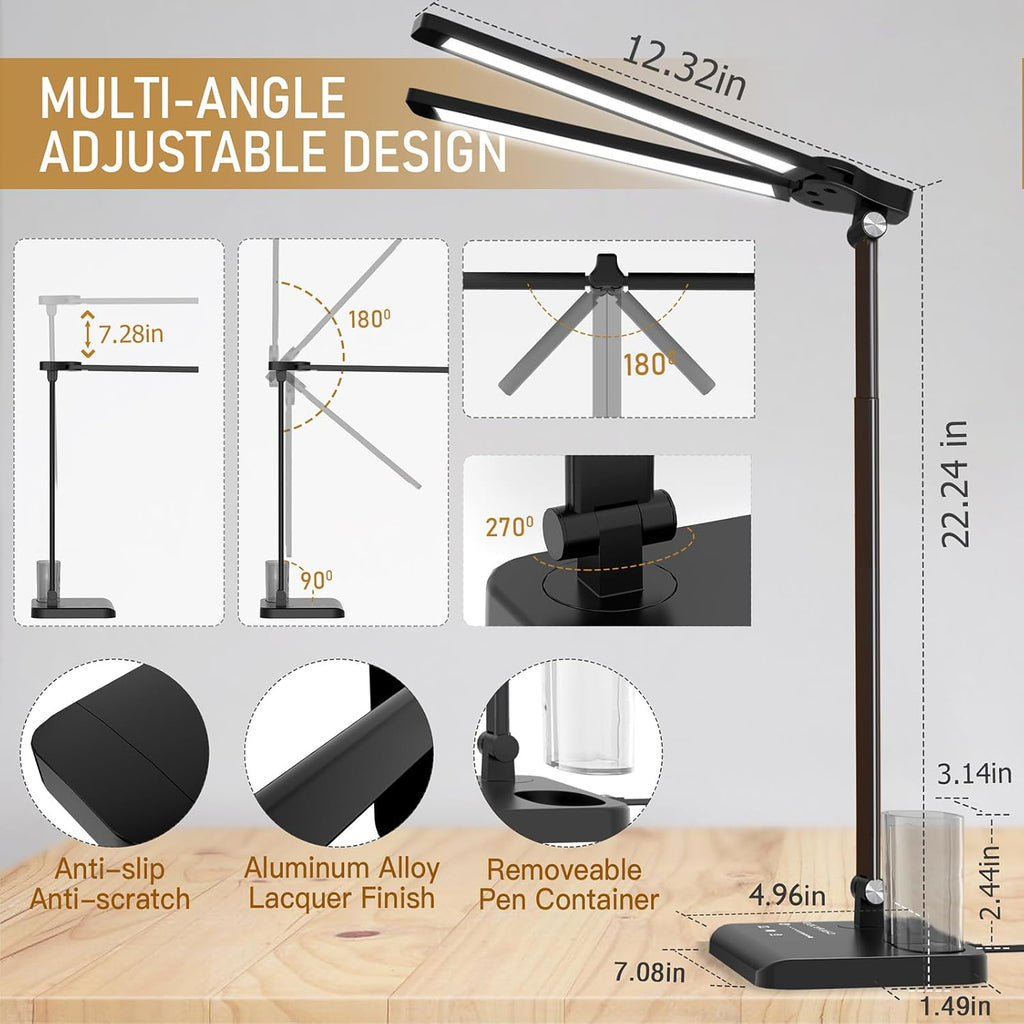 Architect Pro - The Dual-Swing LED Architect Lamp with 50 Lighting Modes Integrated USB Charging.