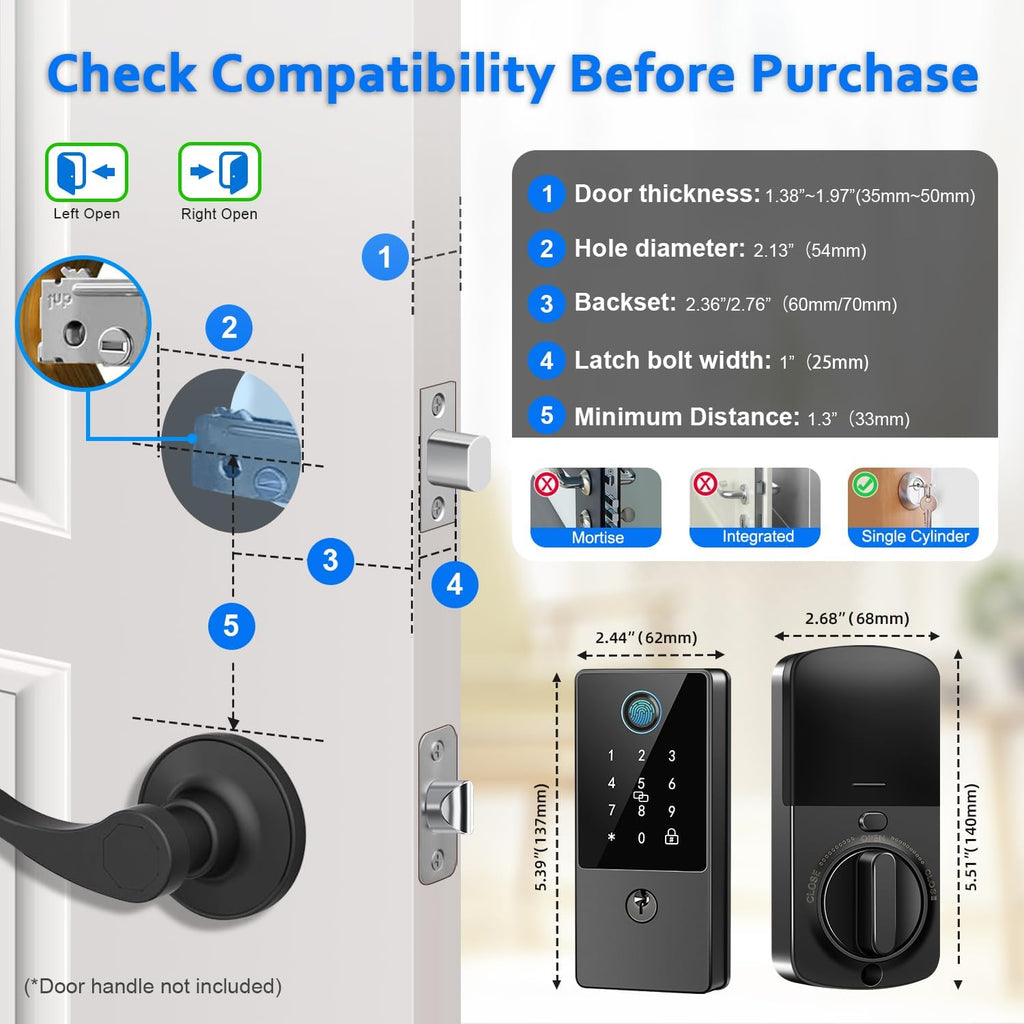 Guardian Pro - The Next-Gen Smart Deadbolt with Biometric Precision & App Control.