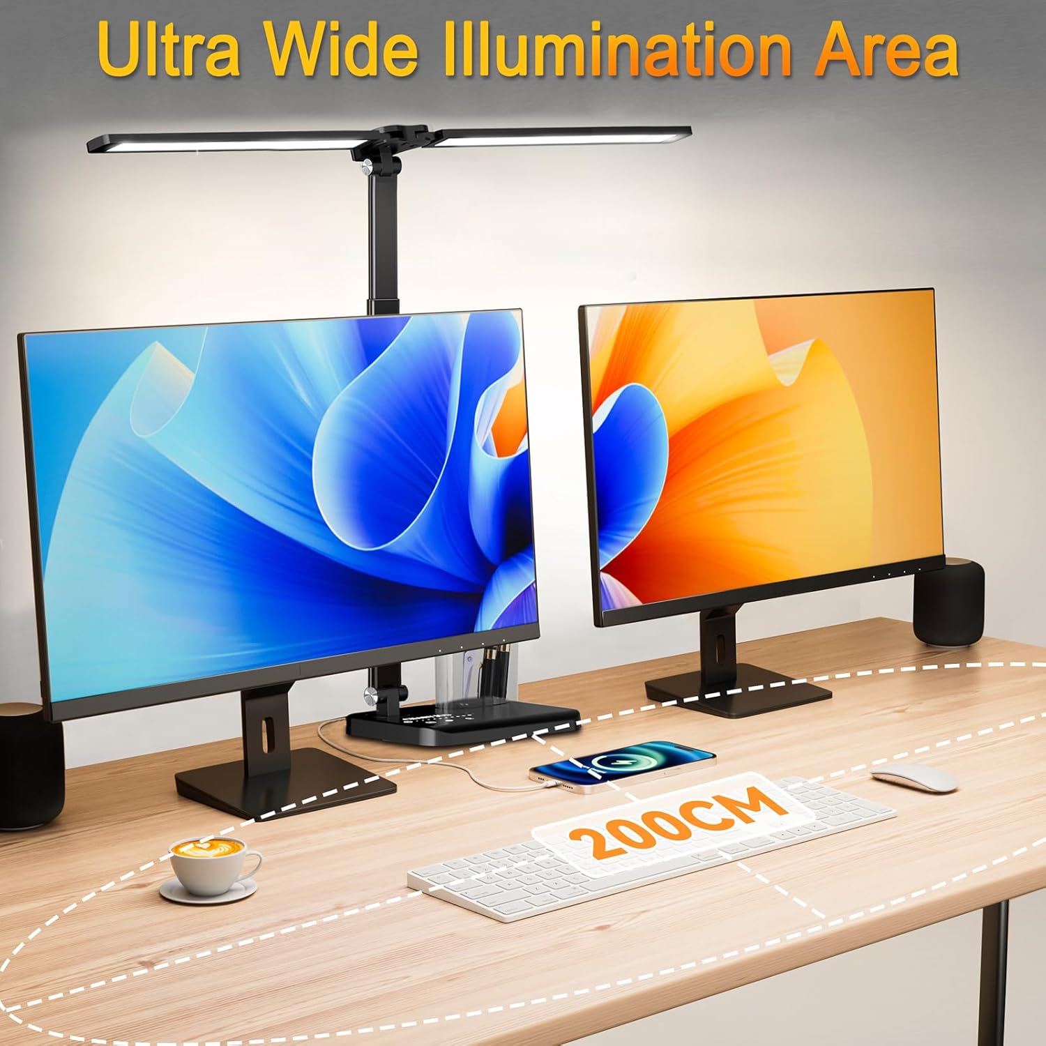 Architect Pro - The Dual-Swing LED Architect Lamp with 50 Lighting Modes Integrated USB Charging.