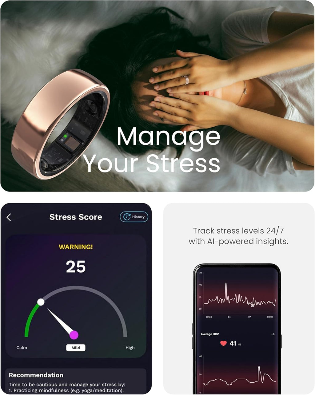 Halo Ring - The Medical-Grade Smart Ring for 24/7 Wellness Without the Screen.
