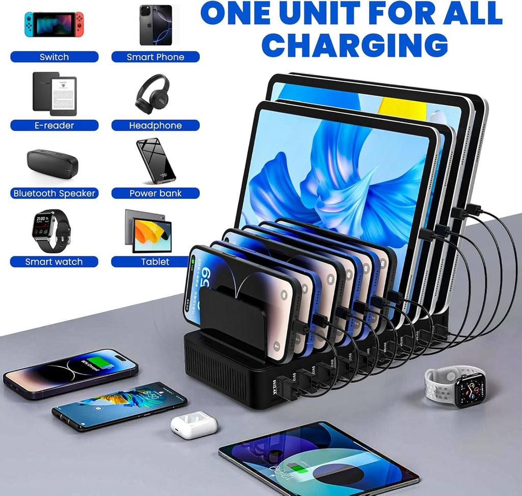 PowerStation 100W - The 100W Smart-IC Multi-Device Charging Station.
